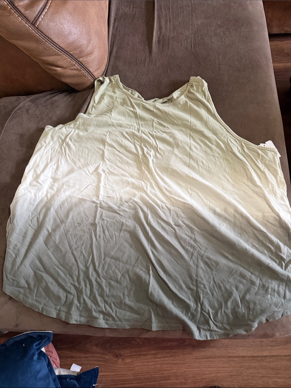 Terra & Sky Light Green Ombre Sleeveless Tank